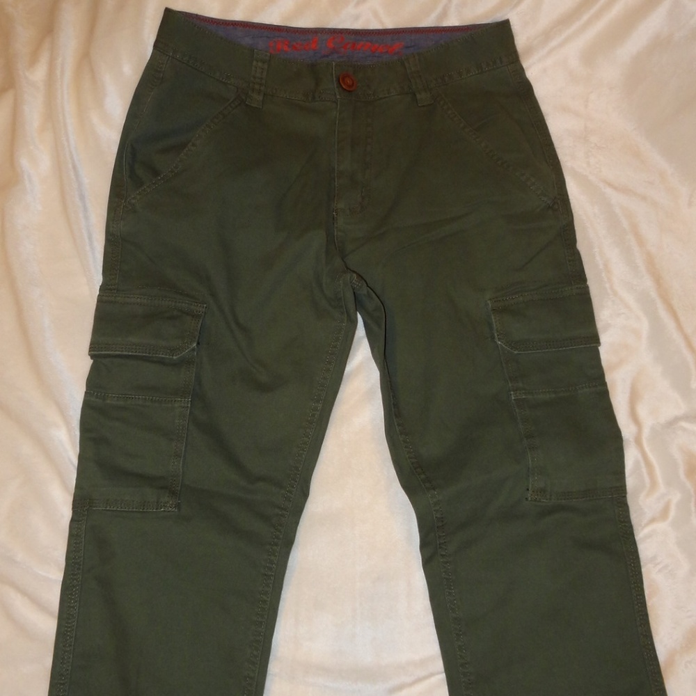 Green Red Camel cargo pants 30x30 - young men's
